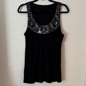 Sequin Detailed Sleeveless Top
